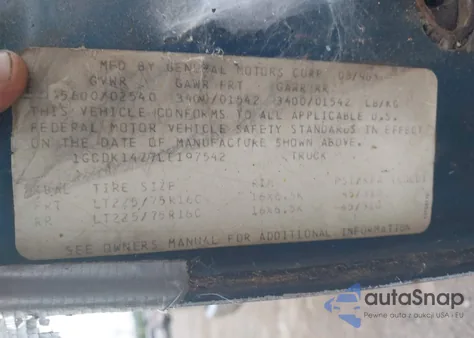 1990 Chevrolet Gmt-400 K1500 из США, поврежденный, VIN 1GCDK14Z7LE197542